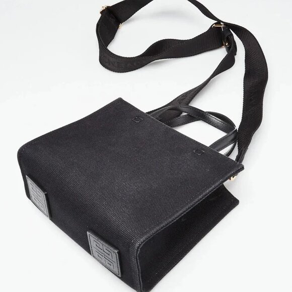 Givenchy Black Canvas Mini G Shopping Tote Bag - Picture 3 of 11